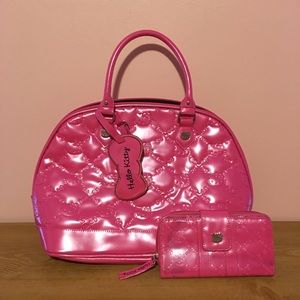 Pink Hello Kitty Satchel and matching Wallet
